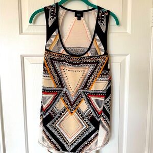 Mossimo Supply Co Black and White Graphic Tank Top